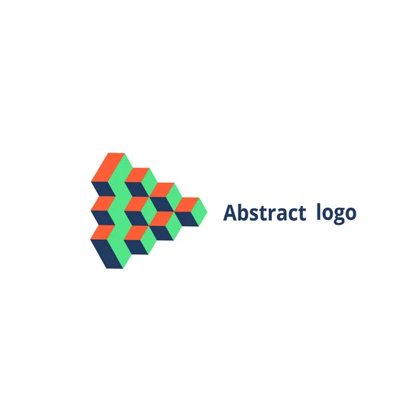 Logotipo geométrico abstracto sobre un fondo blanco — Archivo Imágenes Vectoriales