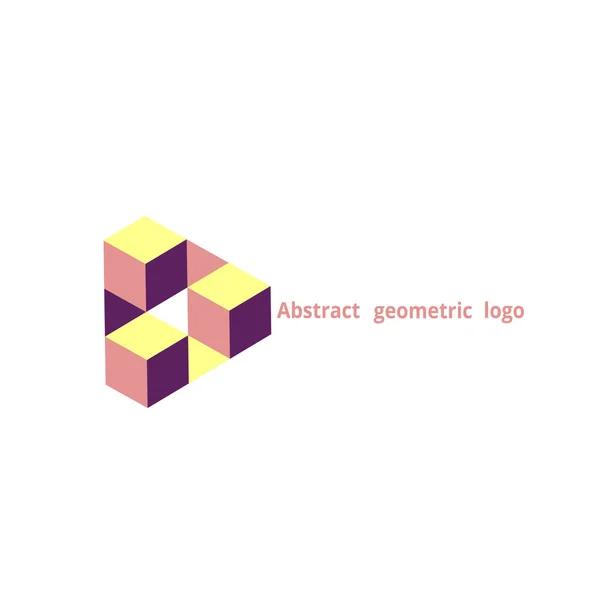 Αφηρημένο γεωμετρικό λογότυπο σε λευκό φόντο — Διανυσματικό Αρχείο