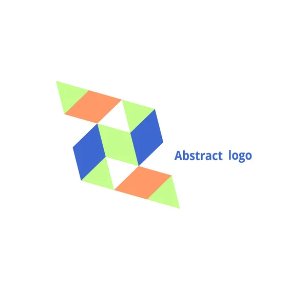 Logo géométrique abstrait sur fond blanc — Image vectorielle