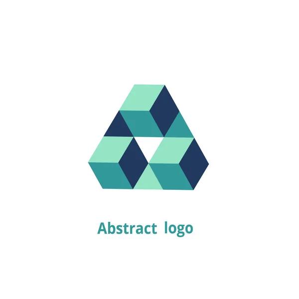 Logo geometrico astratto su sfondo bianco Vettoriale Stock