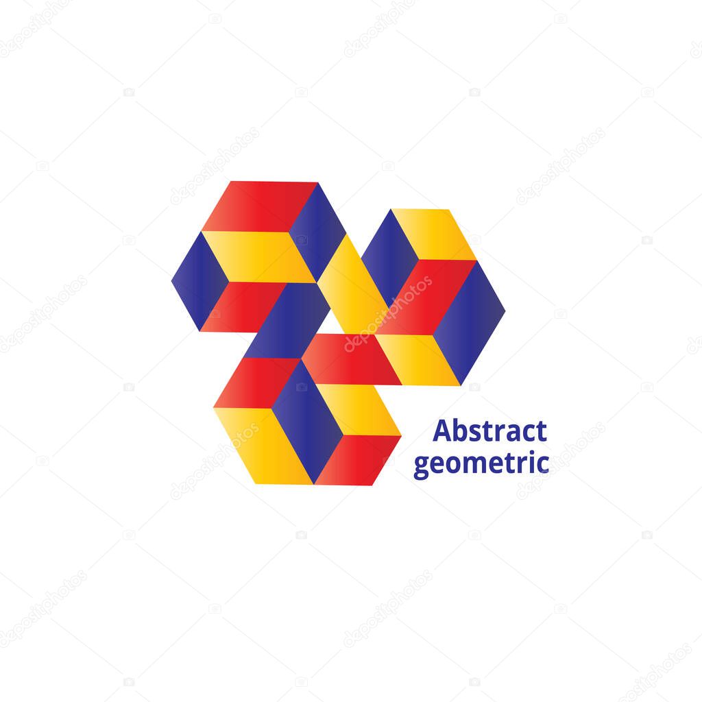 Abstract geometric logo on a white background. Vector illustration