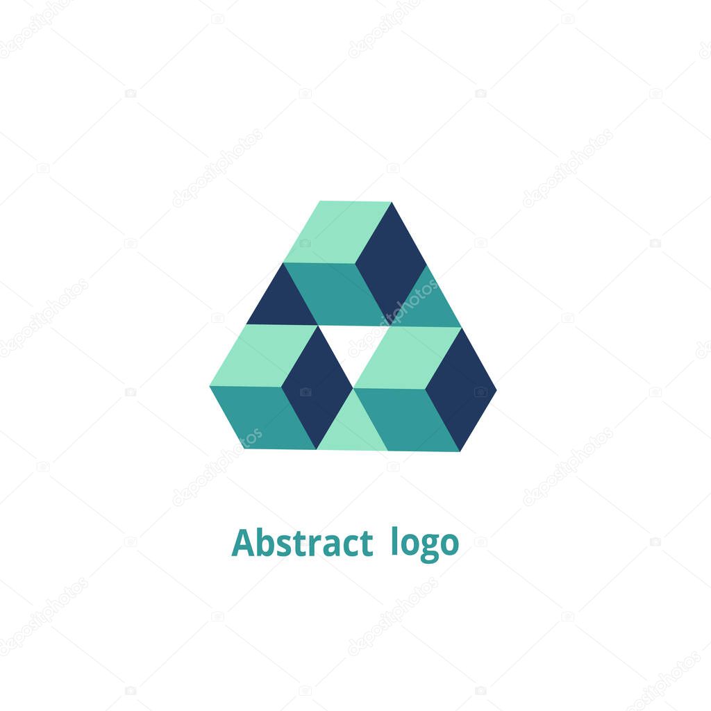 Abstract geometric logo on a white background. Vector illustration
