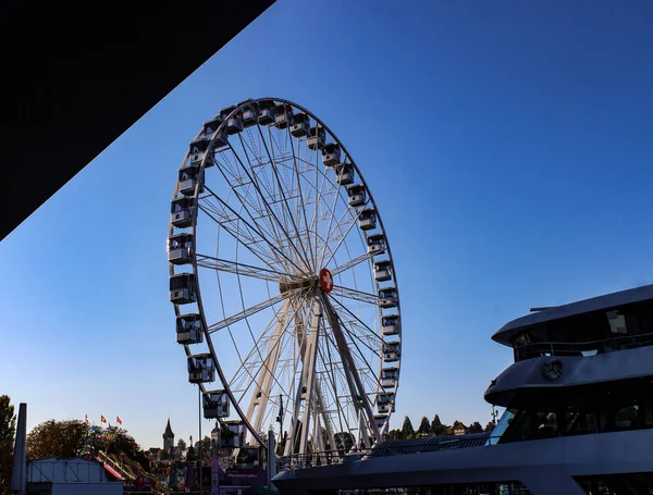 Image Ferris Wheel Geneva Switzerland — Stock Photo, Image