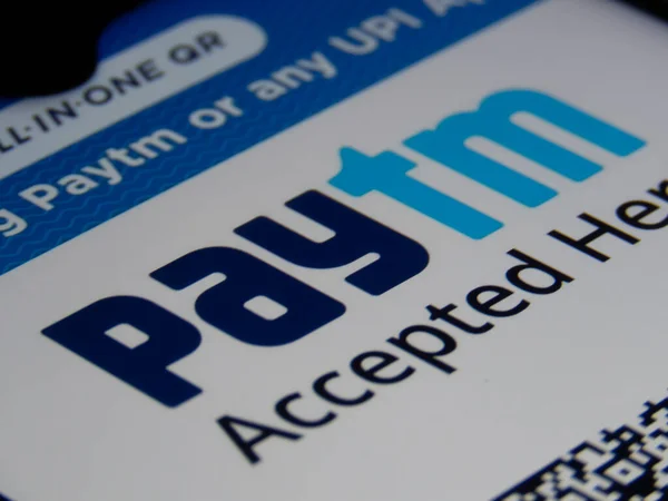Mobil ekranda Paytm uygulaması veya simgesi.