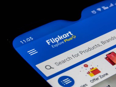 Mobil ekranda Flipkart uygulaması veya simgesi.