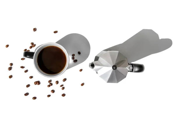 Кава Чашці Турк Білому Тлі — стокове фото