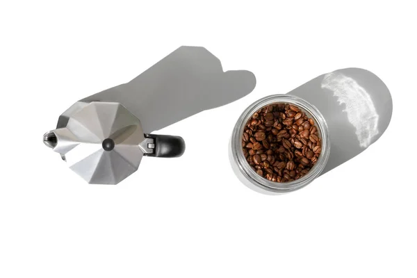 Coffee Jar Turk White Background — Stock Photo, Image