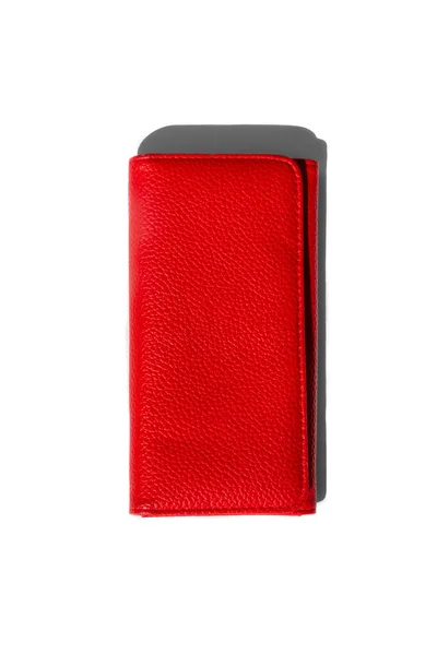 Red Wallet White Background — Stock Photo, Image