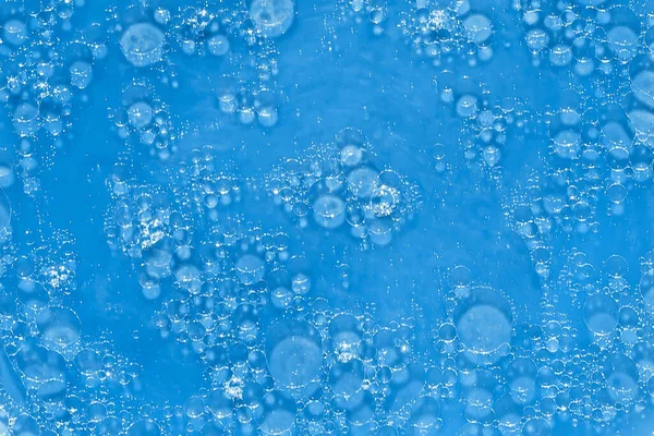 Tekstur Air Berwarna Biru Dengan Gelembung — Stok Foto