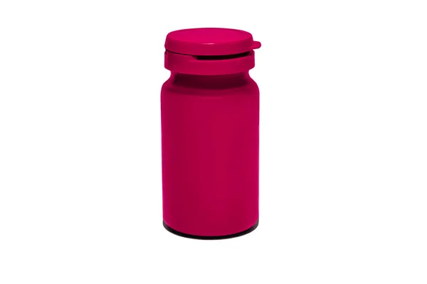Банка Крышкой Розовых Лекарств — стоковое фото