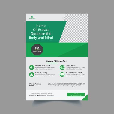 Yeşil Kenevir Broşürü Kenevir Ürünleri Satış Pilotu Şablonu