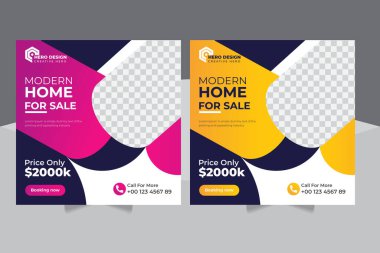 Gayrimenkul veya Ev Satışı Sosyal Medya, Gayrimenkul Sosyal Medya Posta Şablonu Tasarımı