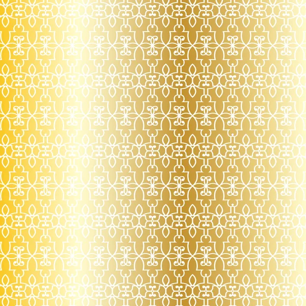 メタリック ゴールドと白ギリシャの装飾的なシームレス パターン — ストックベクタ