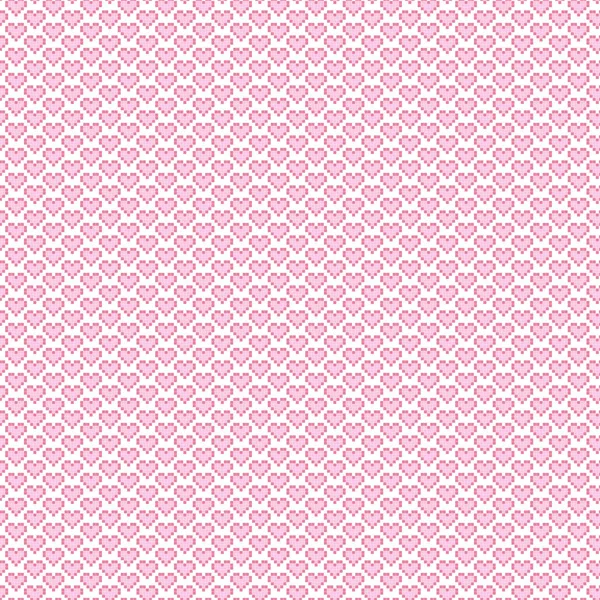 Rosa Pastel Patrón Sin Costuras Con Corazones Pequeños — Vector de stock