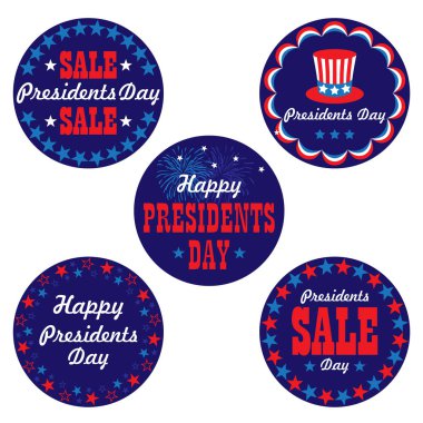 USA presidents day graphic icons