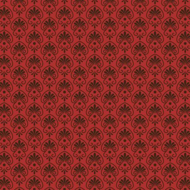 Kırmızı ve kahverengi klasik Yunan desen