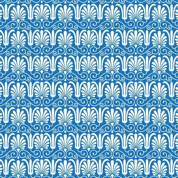 Blue White Greek Pattern — Stock Vector