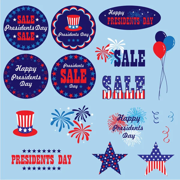 Usa Presidents Day Graphic Icons — Stockvector