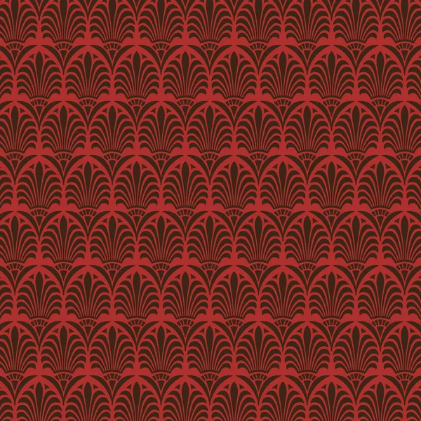 Red Brown Classic Greek Pattern — Stock Vector