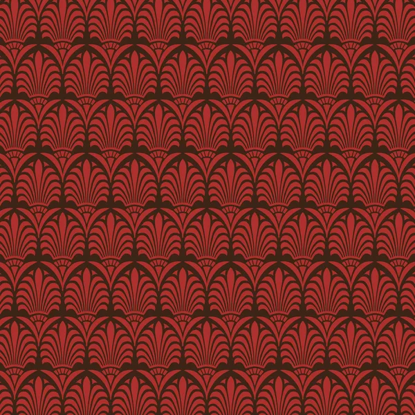 Red Brown Classic Greek Pattern — Stock Vector