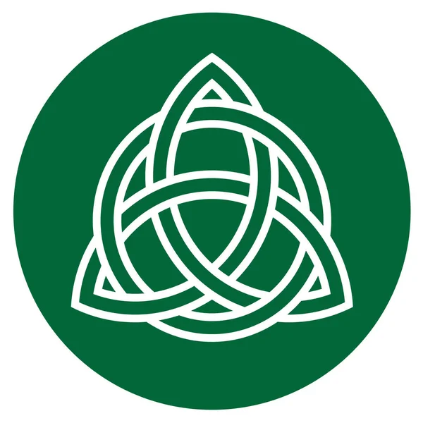 illustration of traditional Celtic ornament element on green