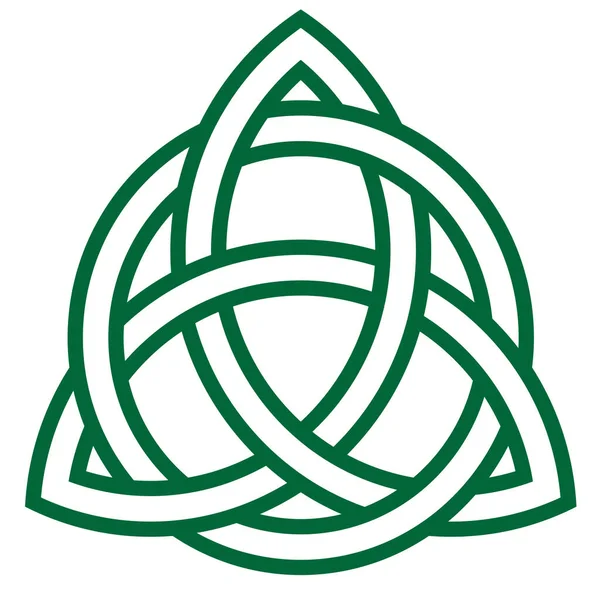Ikona Zeleného Keltského Uzlu — Stock fotografie