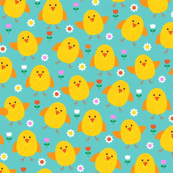 Easter Chick Pattern Blue — Stock Photo, Image