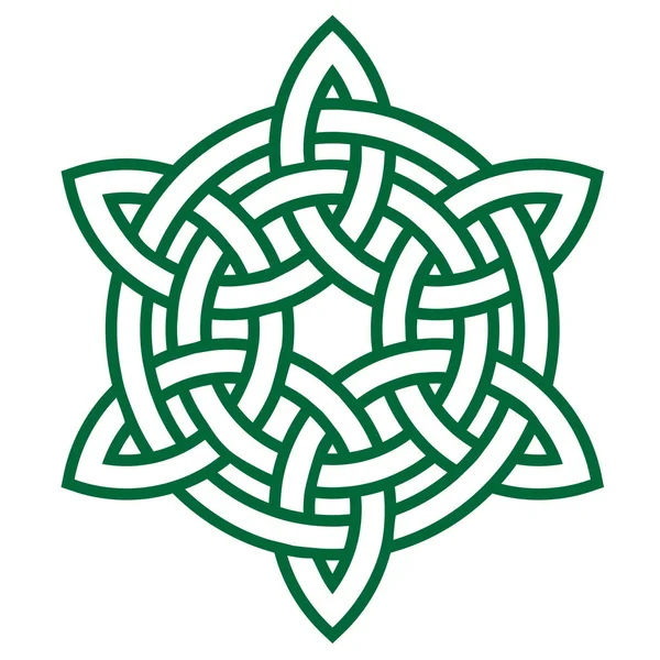 Zielony Celtycki Symbol Wektora Węzła — Zdjęcie stockowe