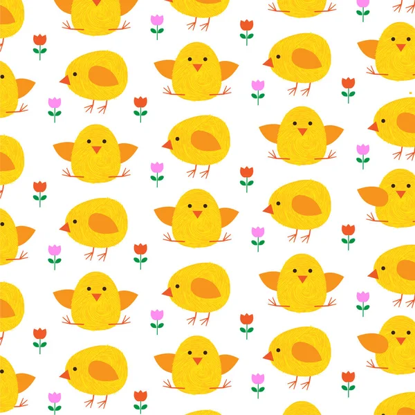 Easter Chick Pattern Blue — Stock Photo, Image