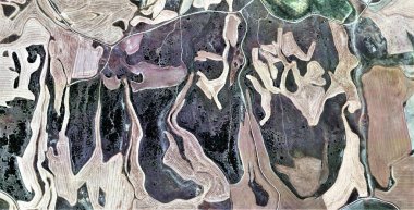 Dante 'nin cehennemi, Picasso' ya övgü, İspanya 'nın soyut fotoğrafı, hava manzarası, insan çalışma kamplarının temsili, soyut, kübizm, soyut doğalcılık.,