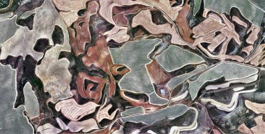 kompozisyon, Picasso 'ya övgü, İspanya' nın soyut fotoğrafı, hava görüşü, insan çalışma kamplarının temsili, soyut, kübizm, soyut doğalcılık,