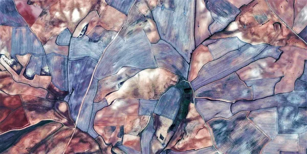 Die Blaue Stunde Hommage Picasso Abstrakte Fotografie Spaniens Luftaufnahme Darstellung — Stockfoto