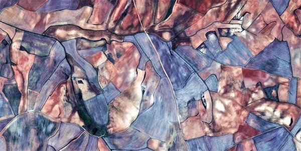 Die Blaue Stunde Hommage Picasso Abstrakte Fotografie Spaniens Luftaufnahme Darstellung — Stockfoto