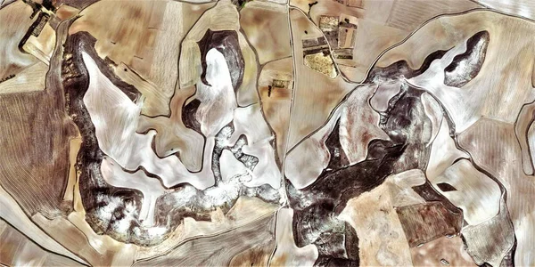 Botstof Eerbetoon Aan Picasso Abstracte Fotografie Van Spanje Luchtfoto Representatie — Stockfoto