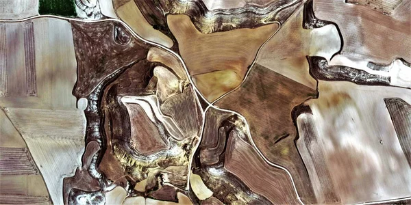 Континентальний Дрейф Данина Пікассо Абстрактна Фотографія Іспанії Вигляд Повітря Зображення — стокове фото