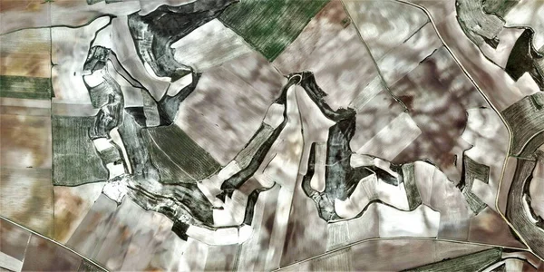 ホワイト パラー ピカソへのオマージュ スペインの抽象写真 航空写真 人間の労働収容所の表現 抽象的 キュビズム 抽象的な自然主義 — ストック写真