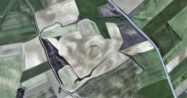 Zole Edilmiş Picasso Adanmış Spanya Nın Havadan Çekilmiş Soyut Fotoğrafları — Stok fotoğraf