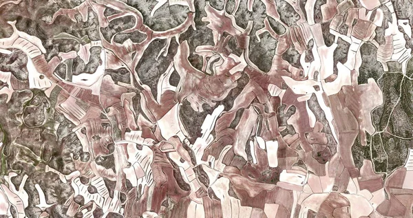 Камуфляж Честь Пікассо Абстрактна Фотографія Полів Іспанії Повітря Вигляд Повітря — стокове фото