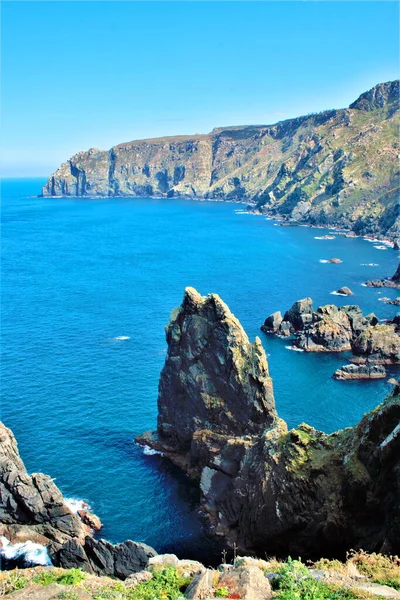 Ortegal Cape Tour Spain Aguillns Separating Atlantic Cantabrian Oldest Rock — стокове фото