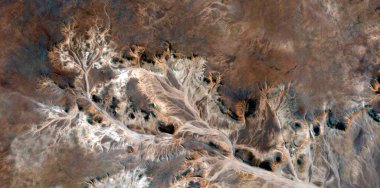 taşlaşmış flora, Afrika çöllerinin havadan çekilmiş soyut fotografları, çöl manzaralarının havadan görünüşü, Tür: Soyut doğalcılık, soyut, mecazi, çağdaş fotoğraftan 