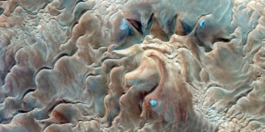 Yıldızsal olay, Afrika çöllerinin havadan soyut fotoğraflanması, çöl manzaralarının havadan görünüşü, Tür: Soyut doğalcılık, mecazi, çağdaş fotoğrafa 