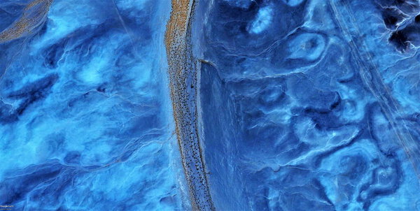 the gulf stream, abstract photography of the deserts of Africa from the air, aerial view of desert landscapes, Genre: Abstract Naturalism, from the abstract to the figurative, contemporary photo 