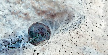 Genç gezegen, Afrika çöllerinin havadan soyut fotoğraflanması, çöl manzaralarının havadan görünüşü, Tür: Soyut doğalcılık, mecazi, çağdaş fotoğrafa 