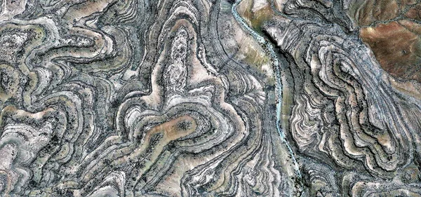 Природные Кривые Уровня Абстрактная Фотография Пустынь Африки Воздуха Воздушный Вид — стоковое фото
