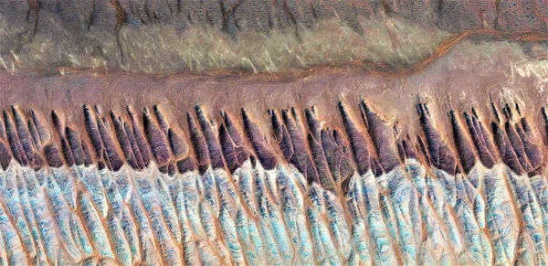 Fossil Missiles Abstract Photography Deserts Africa Air Aerial View Desert — Stock Photo, Image