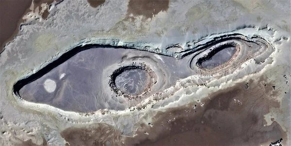 Metástase Terrestre Ouro Negro Areia Poluída Deserto Homenagem Pollock Fotografia — Fotografia de Stock