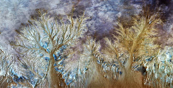 Die Jahreszeiten Abstrakte Fotografie Der Wüsten Afrikas Aus Der Luft — Stockfoto