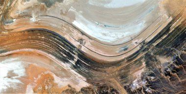 Rüzgar müziği, Afrika çöllerinin havadan soyut fotoğrafları, çöl manzaralarının havadan görünüşü, Tür: Soyut doğalcılık, mecazdan mecazi, çağdaş fotoğrafa 