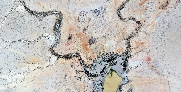 Trilhas Formigas Fotografia Abstrata Dos Desertos África Partir Vista Aérea — Fotografia de Stock