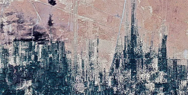 Final Fotografía Abstracta Los Desiertos África Desde Aire Vista Aérea —  Fotos de Stock